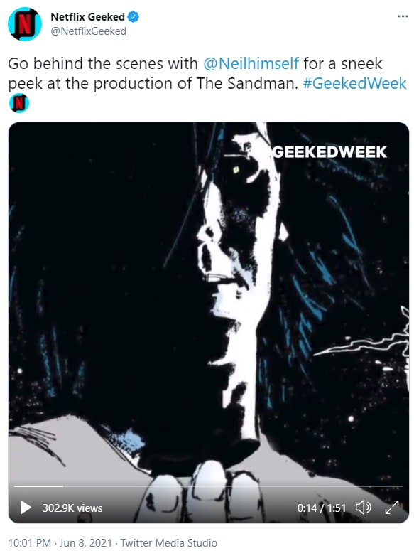 Tweet from Netflix Geeked.