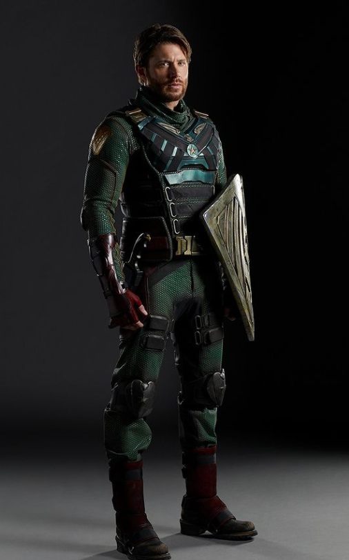 Ackles in his Soldier Boy super suit