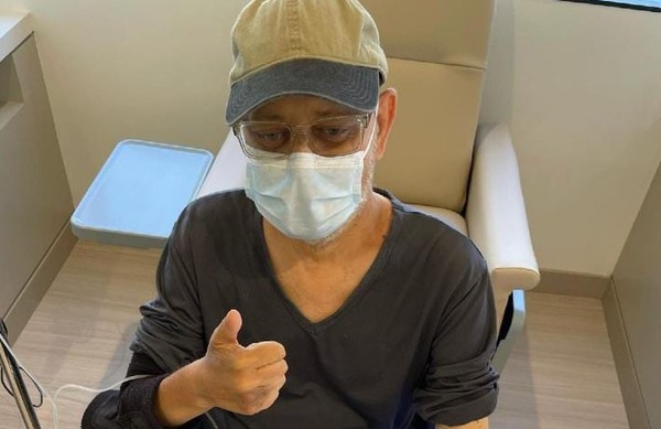 Michael motivating people to donate to The Prostate Cancer Foundation, as he finishes Chemo round 2