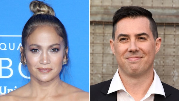 L-R: Jennifer Lopez and Brad Peyton.