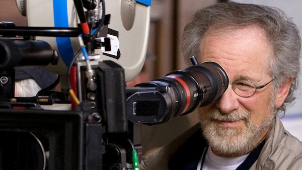 Steven Spielberg on a shoot.