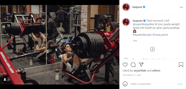 Taapsee Pannu's Instagram post.