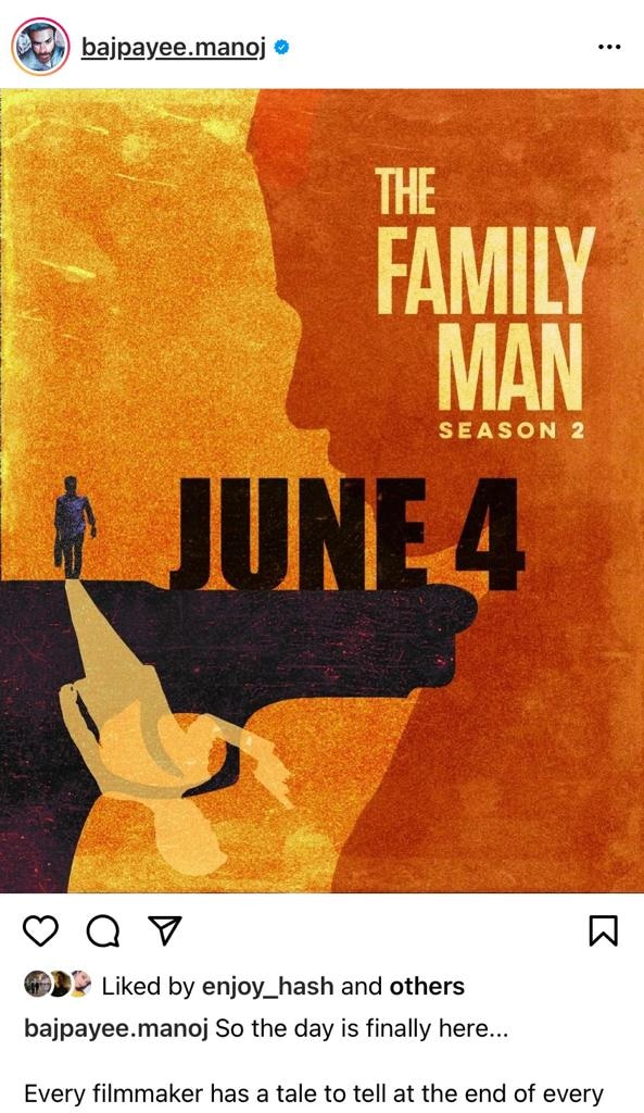Manoj Bajpayee Instagram post.