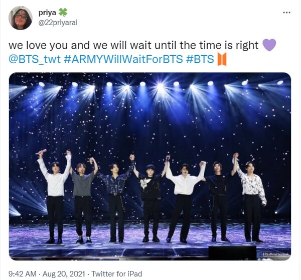 The announcement has left BTS' fans, the ARMY, disappointed.