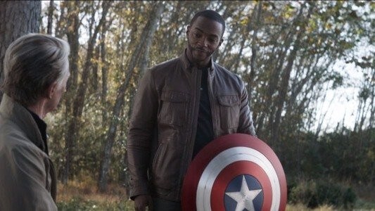 Anthony Mackie in a still from Avengers: Endgame