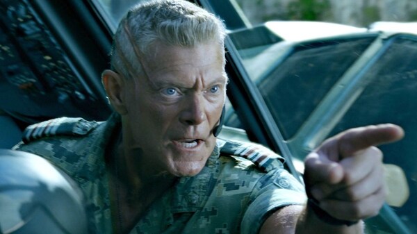 Stephen Lang as Colonel Quarich, in a still from Avatar