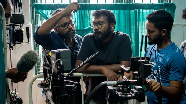 Mahesh Narayanan and Sanu John Varghese during Malik's shoot