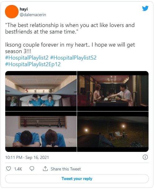 Lee Ik-jun and Chae Song-hwa began dating in the second season of Hospital Playlist.