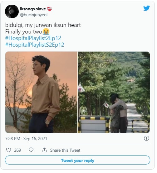 Kim Jun-wan reunites with Lee Ik-sun in Hospital Playlist season 2 episode 12.