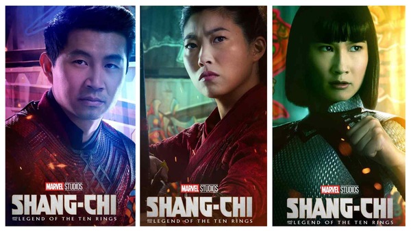 Shang Chi (Simu Liu), Katy (Awkwafina) and Xialing (Meng'er Zhang) [from left to right]