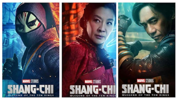 Death Dealer, Jiang Nan (Michelle Yeoh), and Mandarin (Tony Leung) [from left to right]