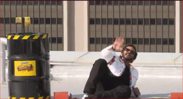 Rohit Shetty makes fun of Ahinav Shukla's style of speaking.