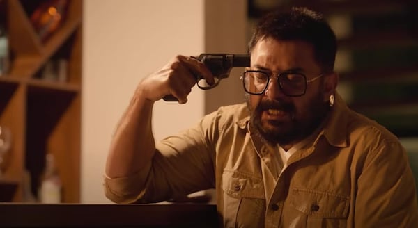 Arvind Swami in a still from the movie.
