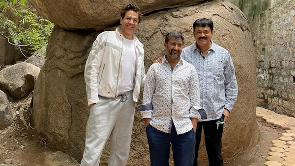 Rajat (left) and director Teja (next to Rajat)