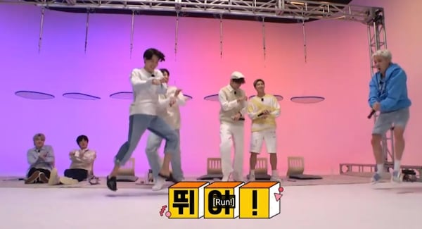 BTS performs Gangnam Style on Run BTS episode 153.