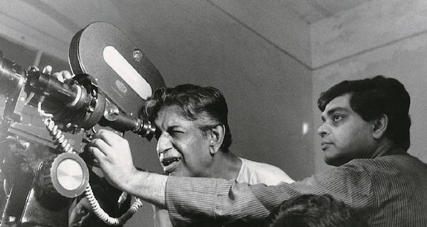 Sandip Ray with father Satyajit Ray