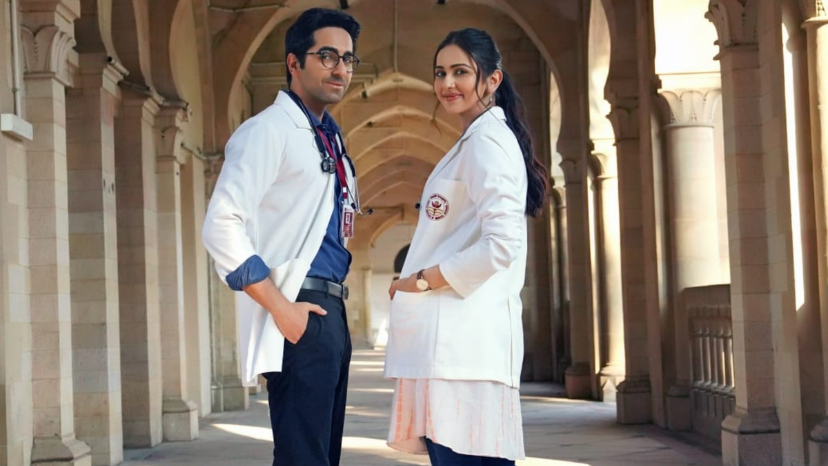 Ayushmann Khurrana and Rakul Preet Singh announce Doctor G release date, pose in lab coats in new still