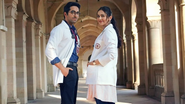Ayushmann Khurrana and Rakul Preet Singh announce Doctor G release date, pose in lab coats in new still