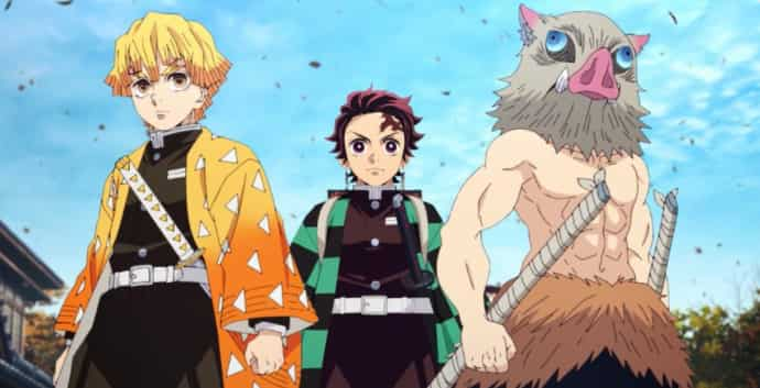 tanjiro,zenitsu,inosuke e tengen uzui