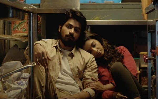 Harish and Priya in a still from the film