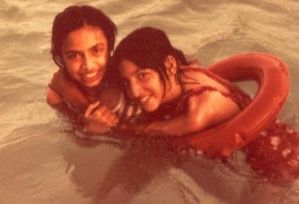 A picture from childhood of Shonali Bose and Malini Chib
