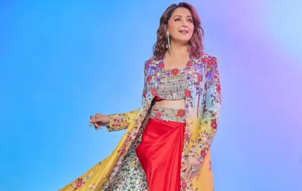 In pics: Madhuri Dixit looks elegant-as-ever in The Fame Game promotional events