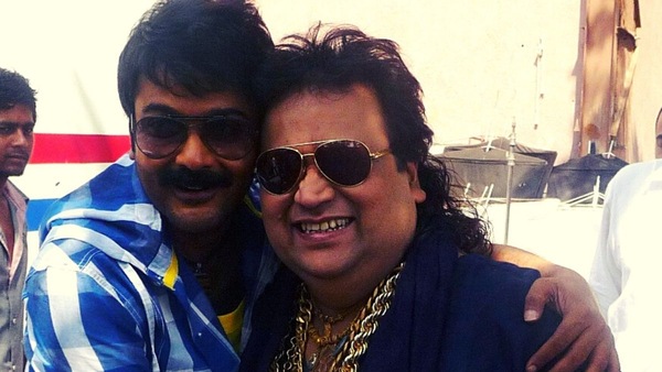 Bappi Lahiri with Bengali superstar Prosenjit Chatterjee
