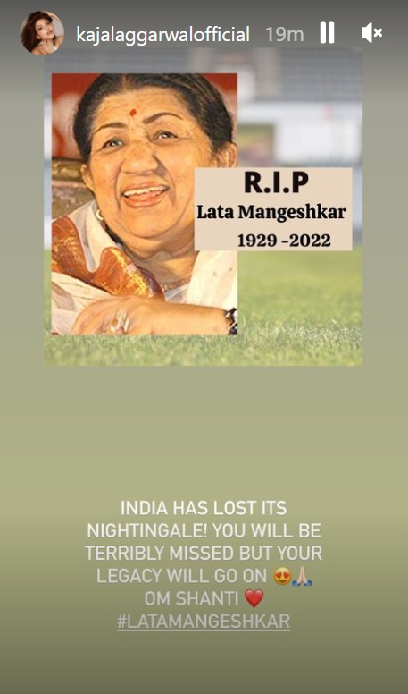 Kajal Aggarwal's IG story