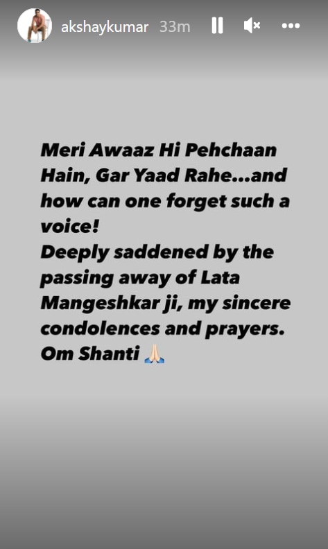 Akshay Kumar's IG story