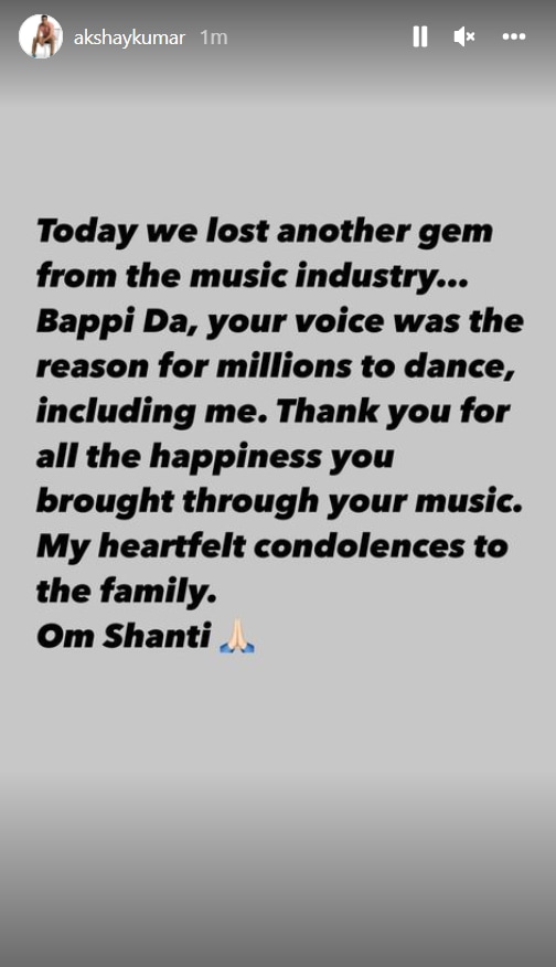 Akshay Kumar's emotional note on Instagram