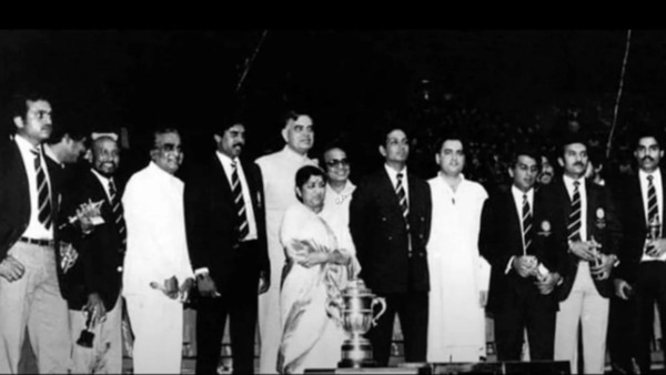 When Lata Mangeshkar and the Indian Cricket team sang together after the 1983 World Cup win