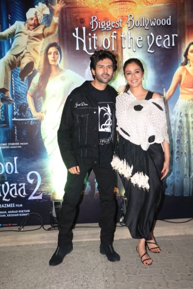 Tabu plays a crucial part in the film, she might not have been seen in any of the promotional events of the movie, though the diva graced the recent party among others. The Bollywood diva sported a quirky but gorgeous black and white attire.