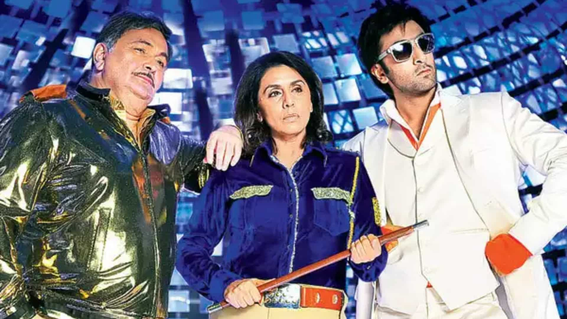 Rishi Kapoor-Neetu Kapoor and Ranbir Kapoor in Besharam