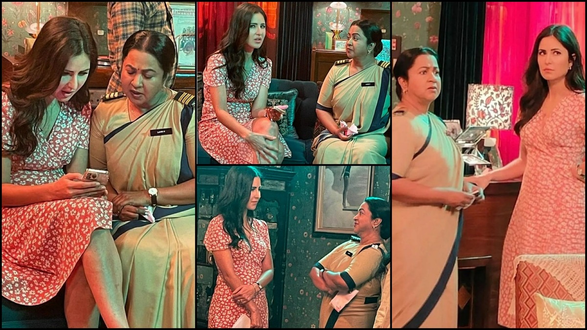 LEAKED! Katrina Kaif and Raadhika Sarathkumar's photos from the sets of Merry Christmas go viral