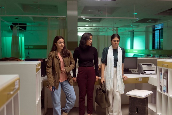 Shahana Goswami, Soha Ali Khan and Kritika Kamra in a still from Hush Hush