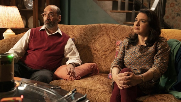 Mohan Kapur and Zenobia Shroff from a still in Ms Marvel
