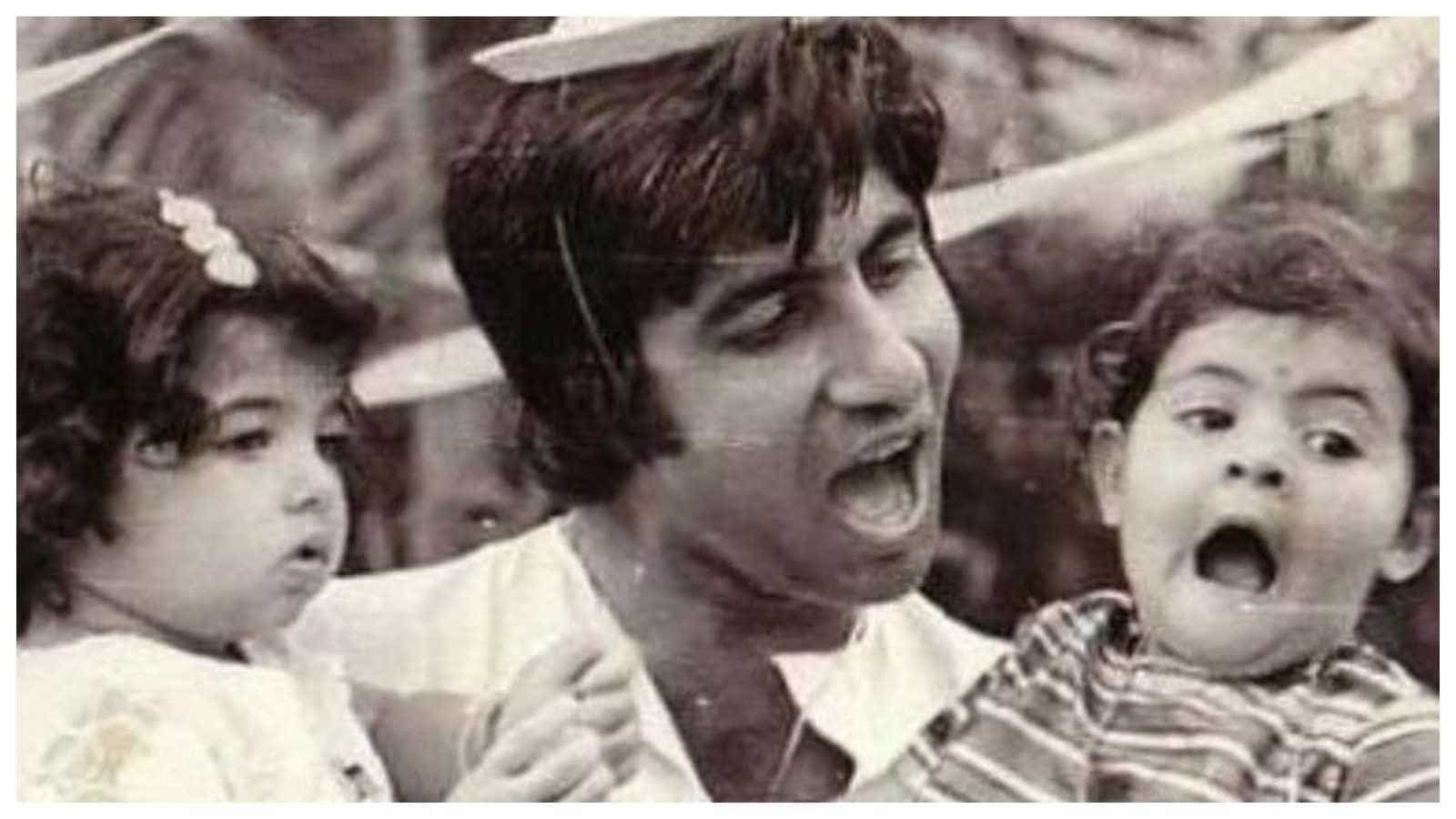 Amitabh Bachchan pokes fun at a rare picture of his daughter Shweta ...