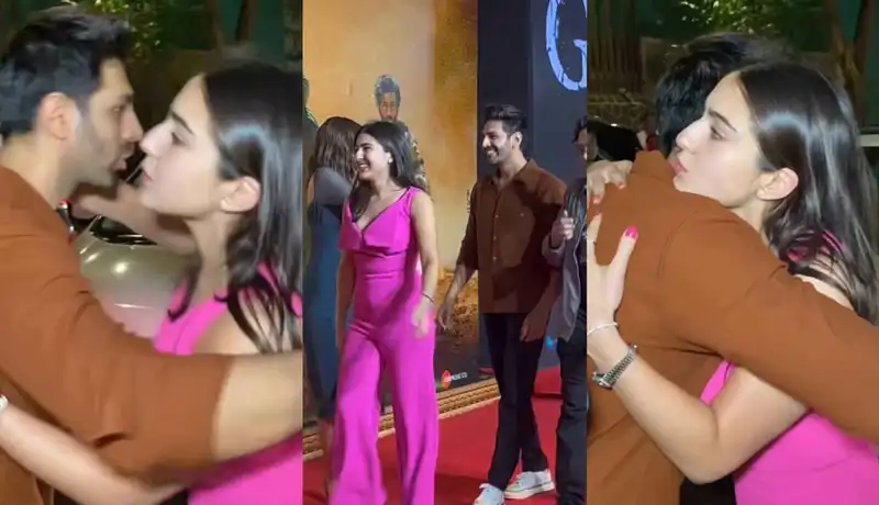 ‘KJo matchmaking kara do’: Kartik Aaryan and Sara Ali Khan’s warm embrace leaves fans hoping for a patch up