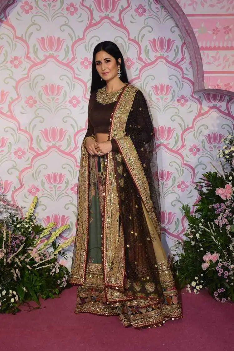 Katrina freiwillige Kaif Green Lehenga 2024