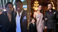Anant Ambani-Radhika Merchant's pre-wedding bash: Shah Rukh vibes with Dwayne Bravo, Kareena slays a lavender saree