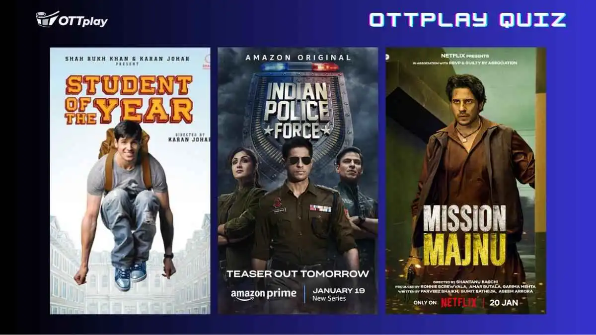 Attempt this quiz on Indian Police Force star Sidharth Malhotra