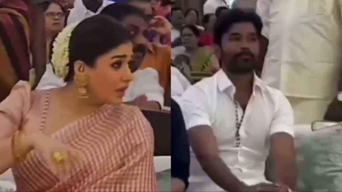 Nayanthara and Dhanush spotted attending producer’s wedding amid ongoing feud; duo ignores each other | WATCH