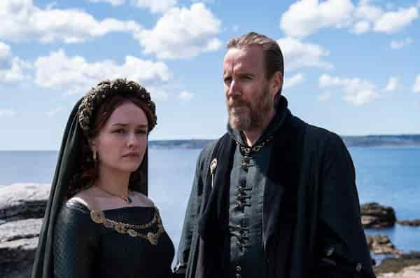 Olivia Cooke and Rhys Ifans from House of the Dragon