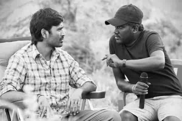 Mari Selvaraj and Dhanush on the set of Karnan