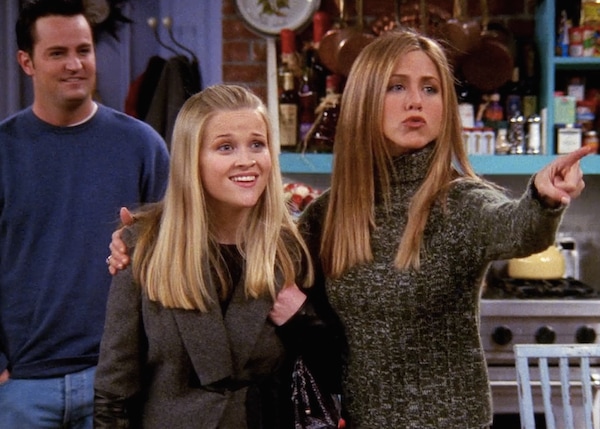 Reese Witherspoon and Jennifer Aniston in a still from Friends