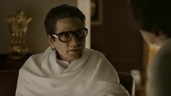 A still from the movie Thackerey