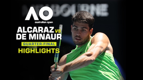 Alcaraz vs de Minaur  - QF - Highlights - 27 Jan 2026