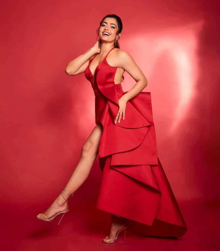 Rashmika Mandanna appears to be red hot