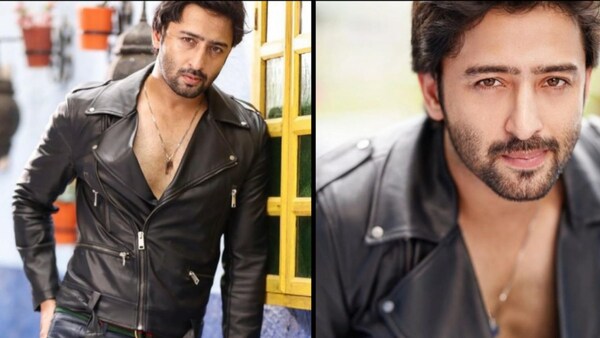 Shaheer Sheikh looks hot in black leather jacket