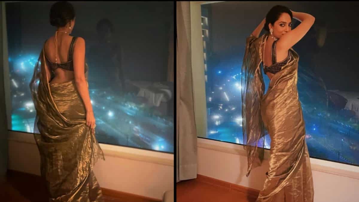 Sobhita Dhulipala looks gorgeous in a golden saree